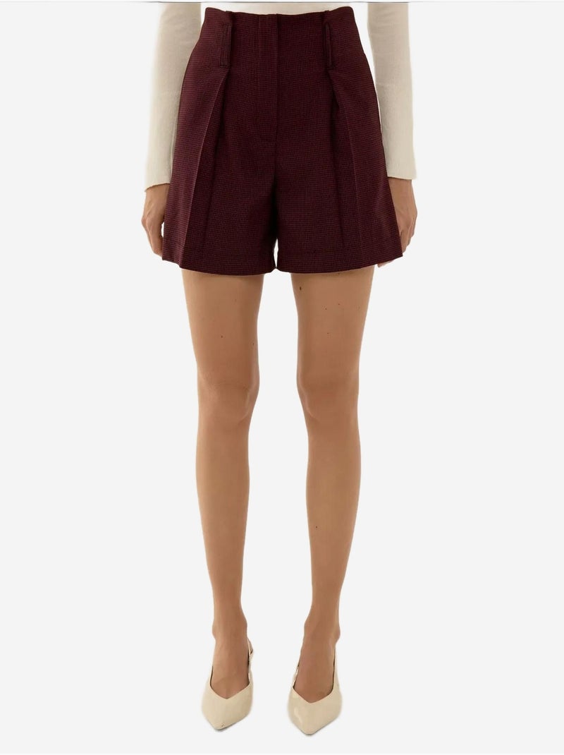 Minishorts met hoge taille hiccup Rood - Kiabi