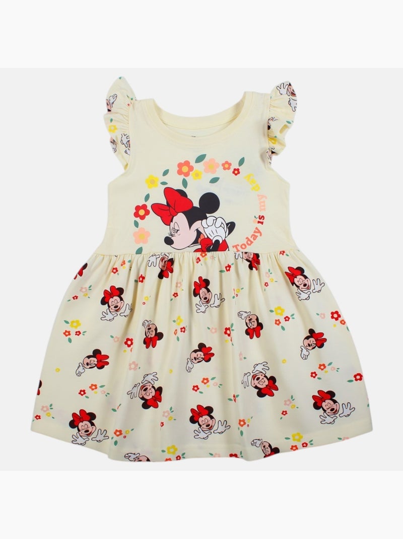 Minnie - Robe à motifs avec personnage Orange - Kiabi
