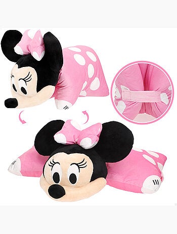 Minnie coussin 2 en 1 en peluche douce et veloutée