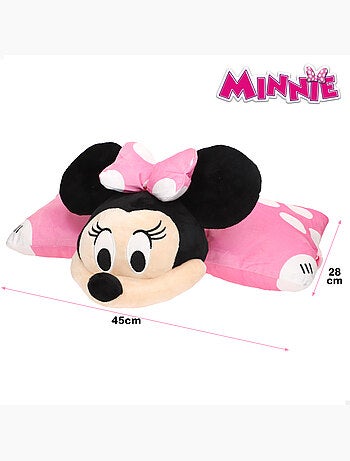 Minnie coussin 2 en 1 en peluche douce et veloutée