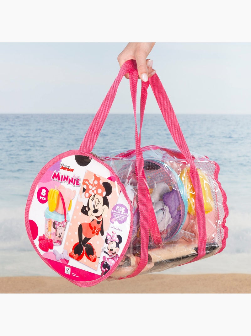 Minnie ensemble seau de plage avec accessoires serviette et sac N/A - Kiabi