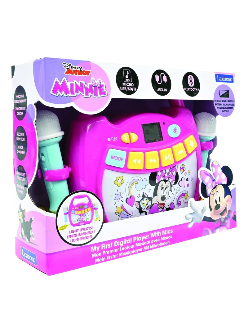 Minnie mouse licht bluetooth luidspreker met microfoons en oplaadbare batterij Roze - Kiabi