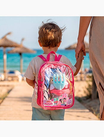 Minnie mouse strandemmerset met rugzak en poncho-accessoires