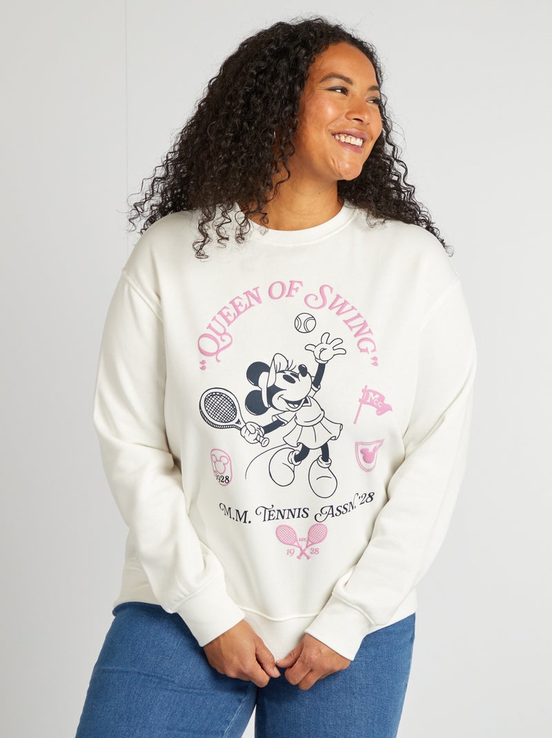 Minnie-sweater met ronde hals WIT - Kiabi