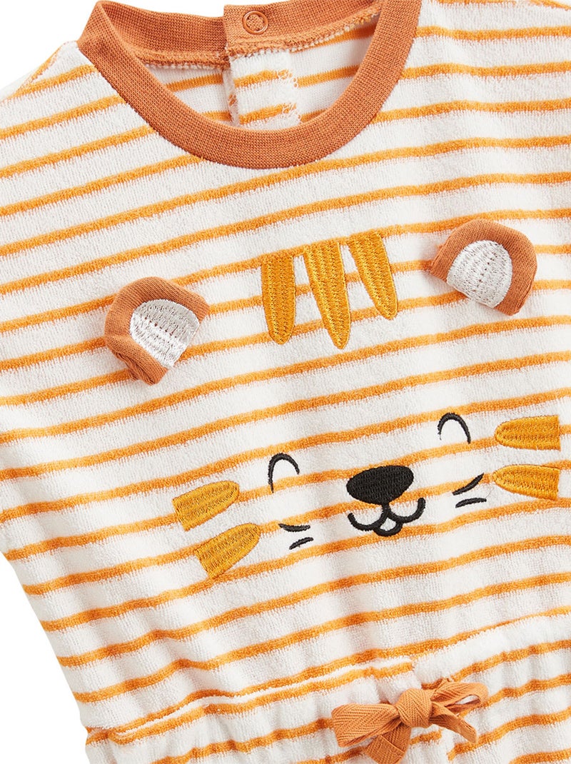 Mio baby badstof romper Ecru - Kiabi