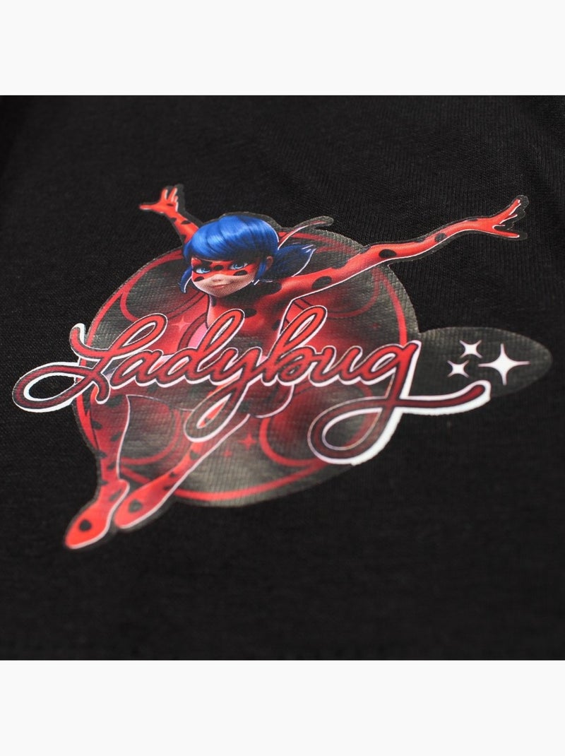 Miraculous - Ensemble t-shirt et short enfant imprimé Noir - Kiabi