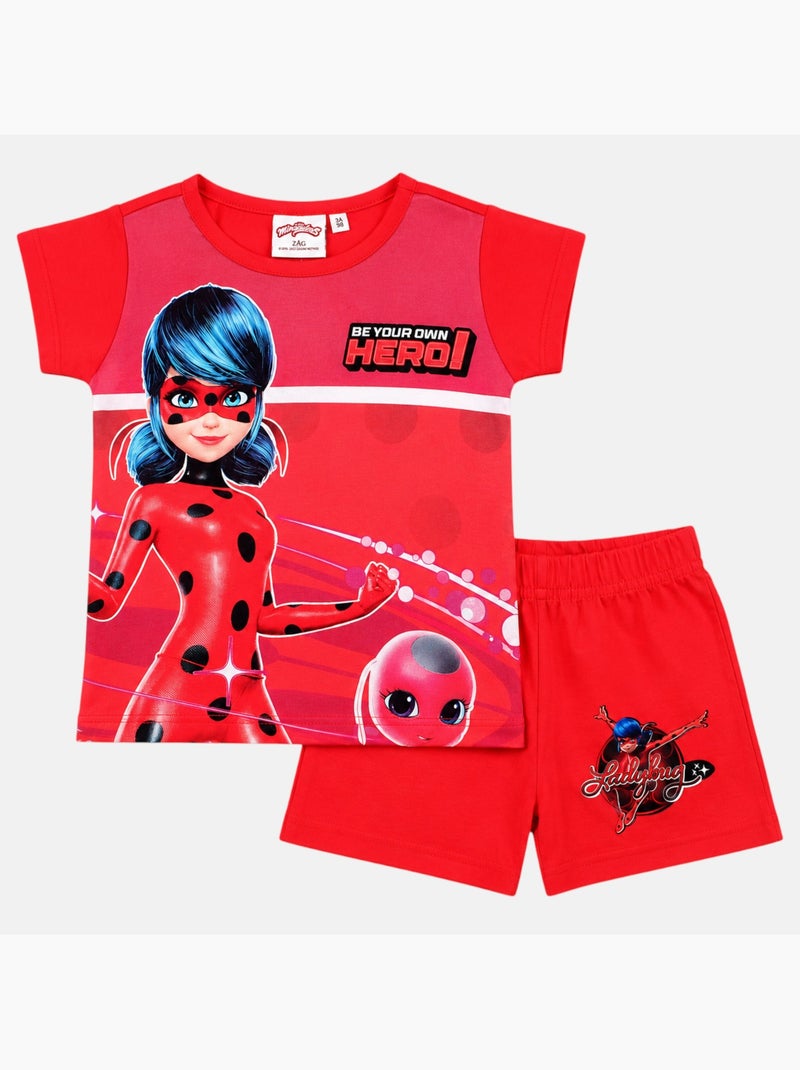 Miraculous - Ensemble t-shirt et short enfant imprimé Rouge - Kiabi