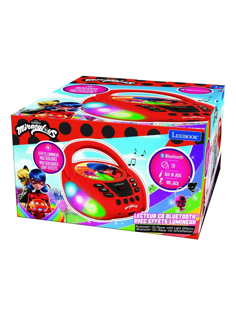 Miraculous bluetooth cd player met verlichting Rood - Kiabi