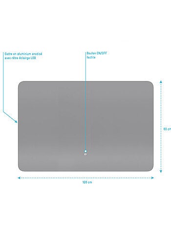 Miroir Led Silver Moon