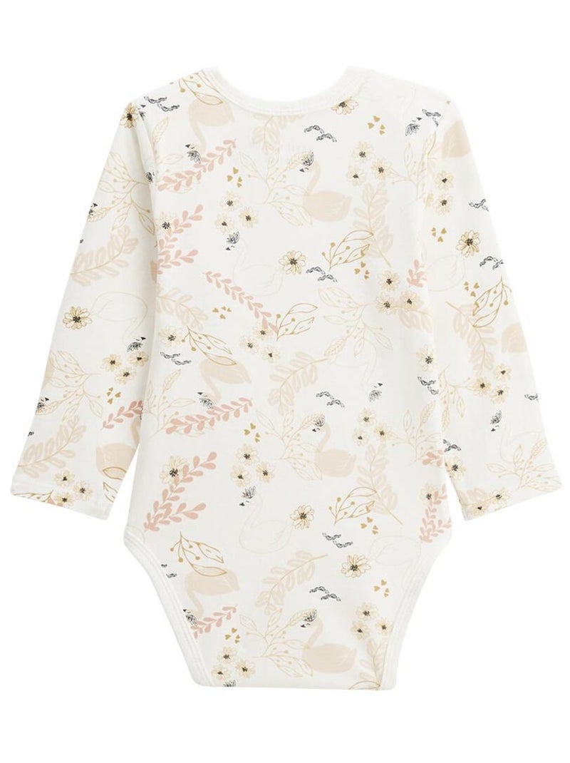 Misty 3-pack babyrompertjes met lange mouwen Ecru - Kiabi