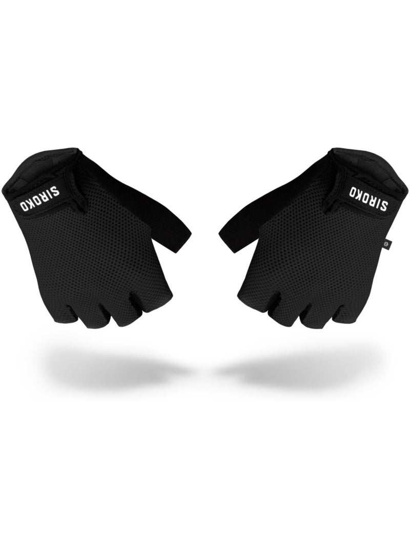 Mitaines de vélo cyclisme homme et femme aero Noir - Kiabi