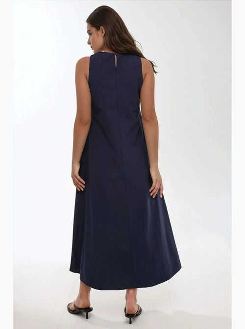 Mixray collection maxi-jurk in a-lijn met ronde hals en zonder mouwen hiccup - Kiabi
