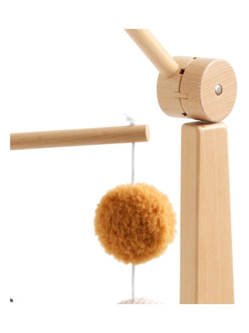 Mobile musical bébé en bois avec 4 jouets - sauthon - Kiabi