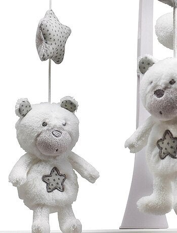 Mobile musical bébé ours en polyester - sauthon