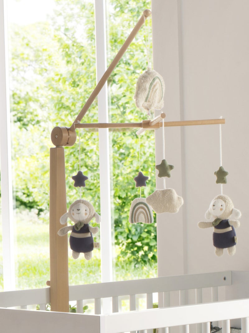 Mobile musical en bois avec jouets en coton - sauthon Bleu - Kiabi