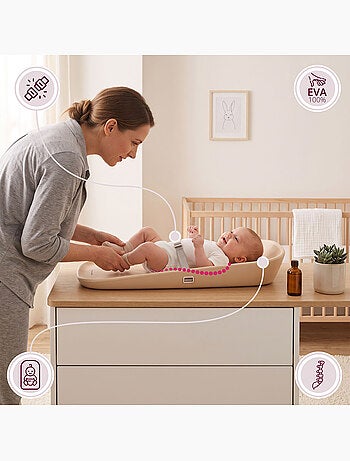 Moby-system baby nest - zacht en veilig aankleedkussen voor baby's