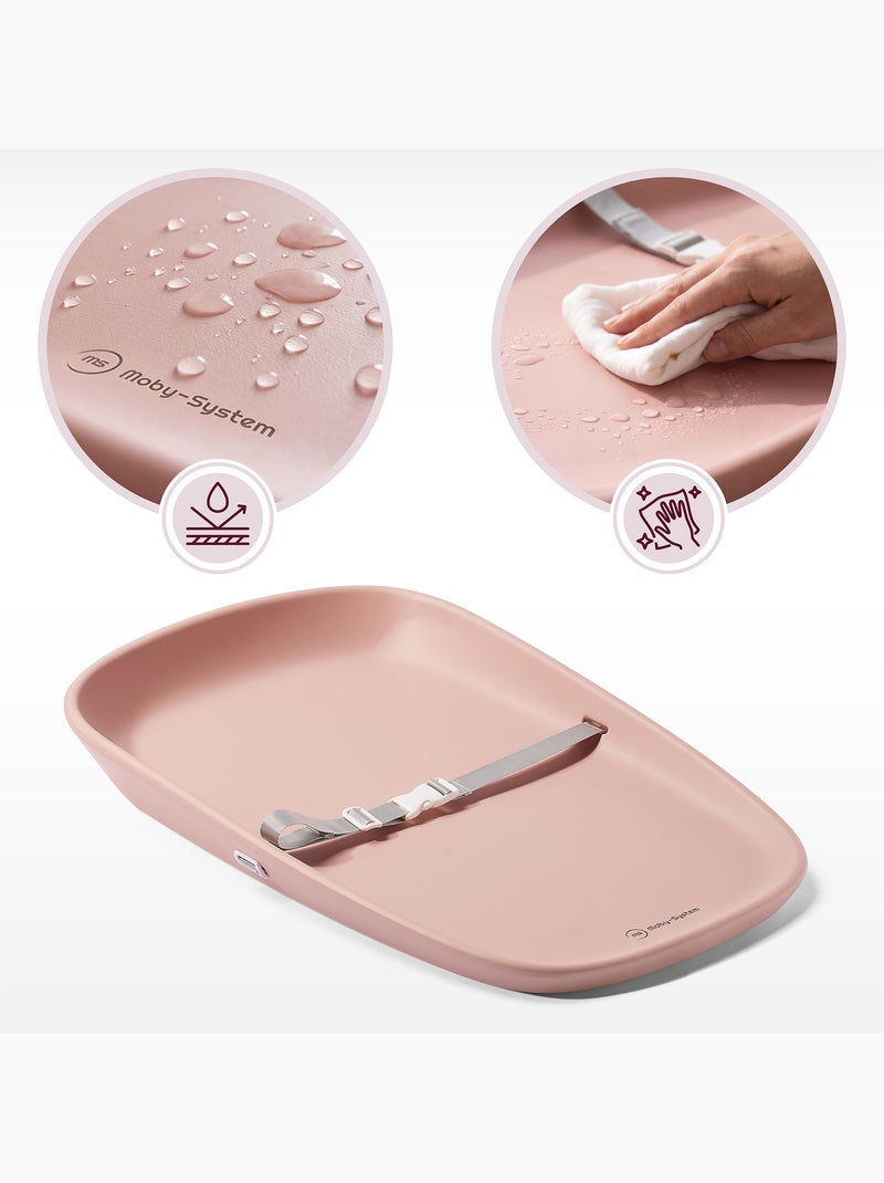 Moby-system baby nest - zacht en veilig aankleedkussen voor baby's Roze - Kiabi