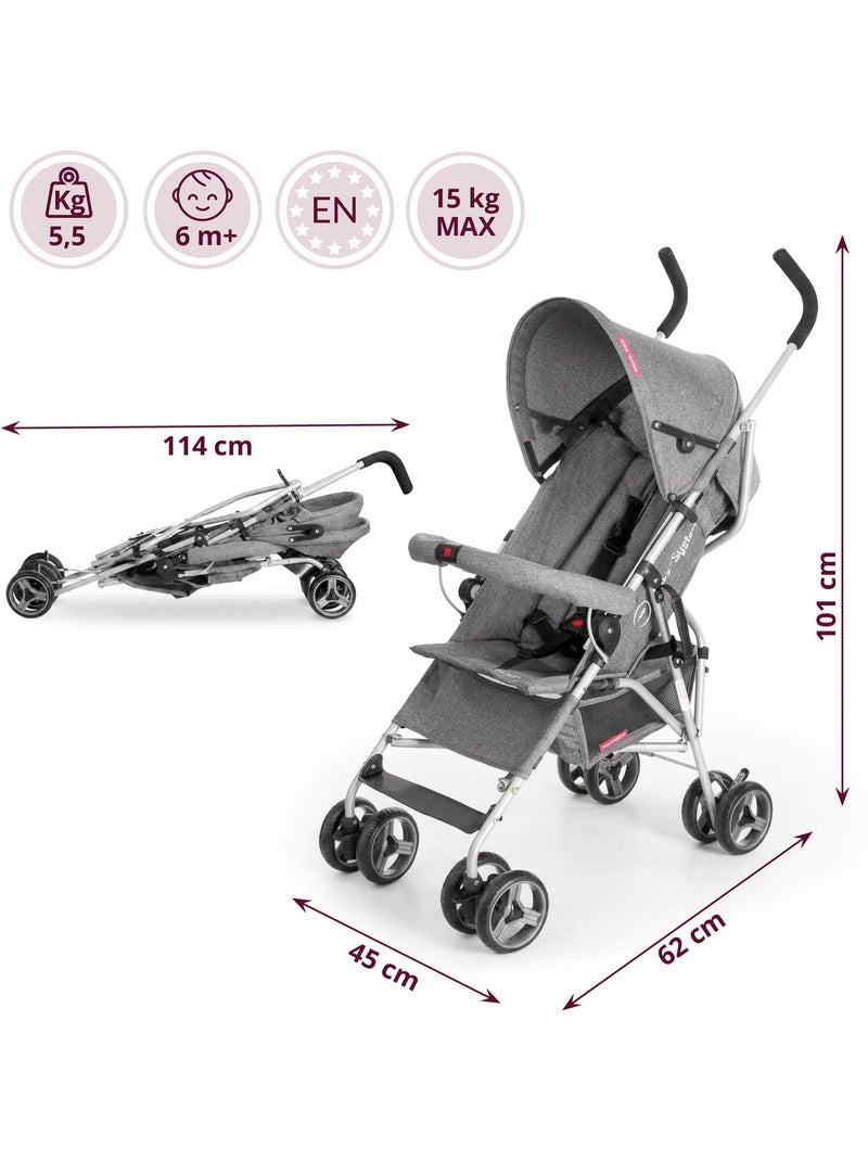 Moby-system barton kinderwagen voor kinderen tot 15 kg Grijs - Kiabi