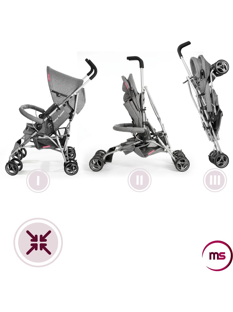 Moby-system barton kinderwagen voor kinderen tot 15 kg Grijs - Kiabi