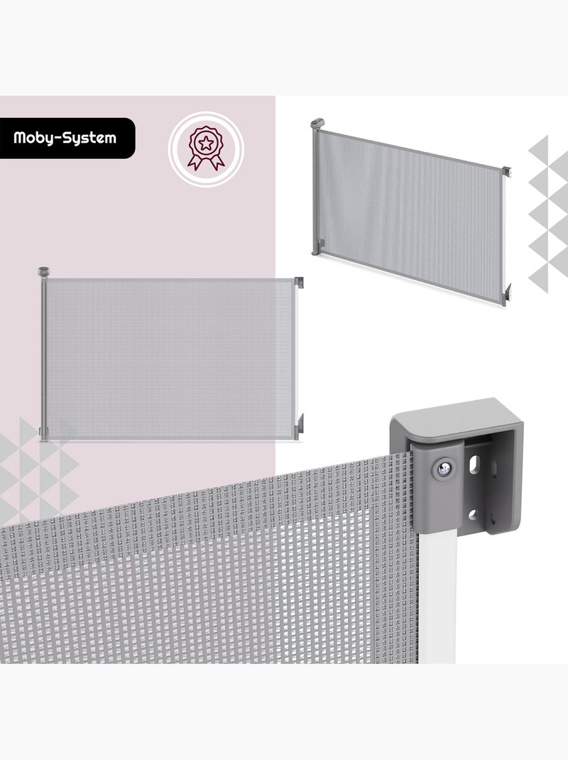 Moby-system homesafe - uitschuifbaar veiligheidshekje voor kinderen Grijs - Kiabi