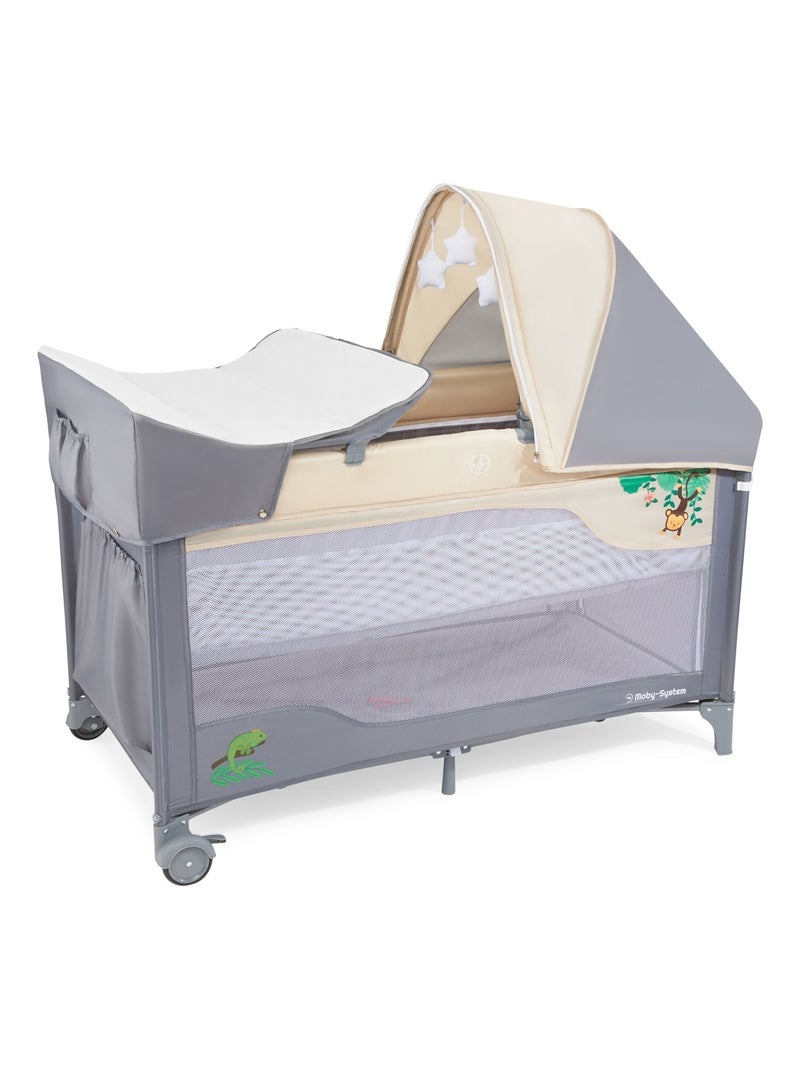 Moby-system huxley multifunctioneel campingbedje – meegroeibaar en compleet Grijs - Kiabi