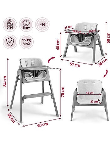 Moby-system noxi 3-in-1 meegroeistoel voor kinderen vanaf 6 maanden