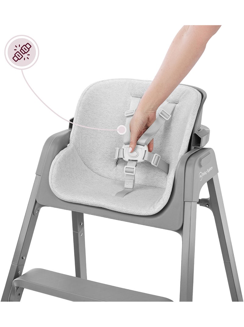 Moby-system noxi 3-in-1 meegroeistoel voor kinderen vanaf 6 maanden Grijs - Kiabi