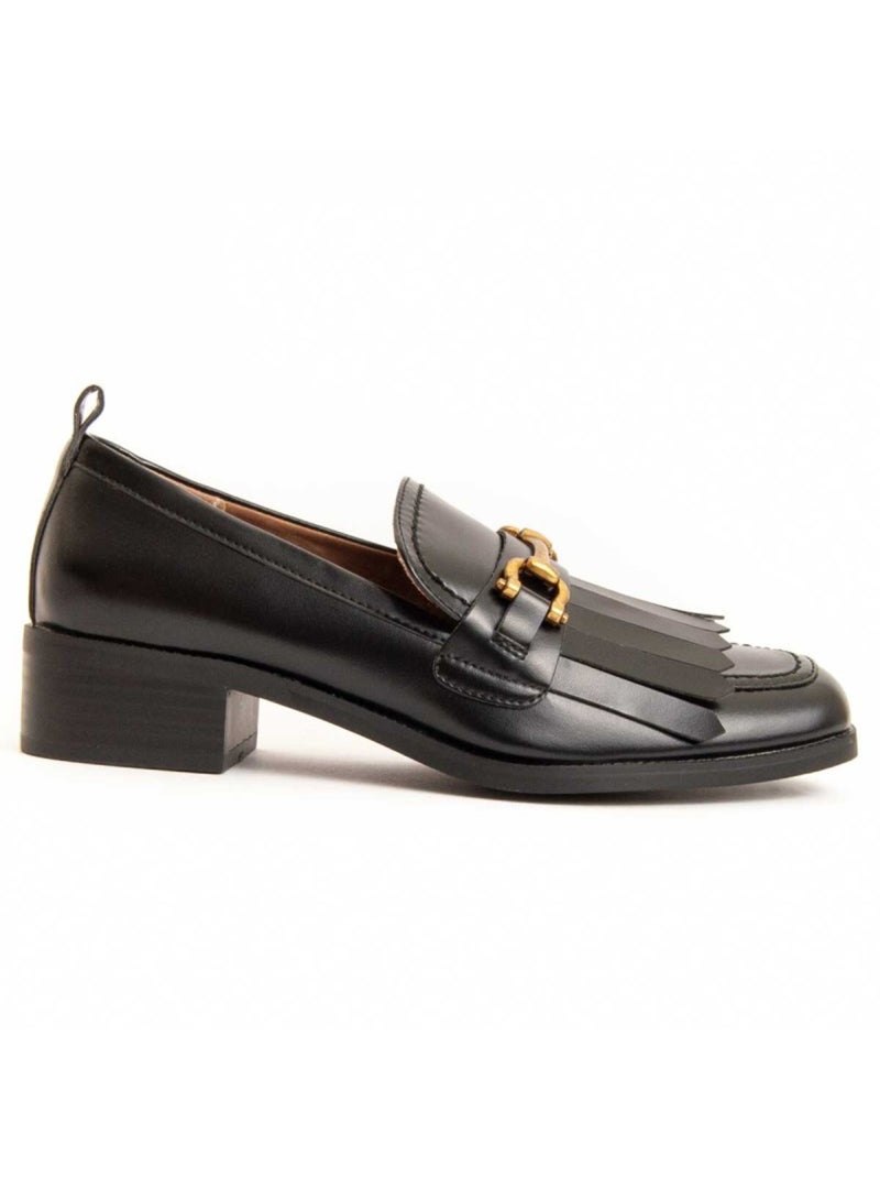 Mocassin à Talon Matériel Synthétique Montevita Noir - Kiabi