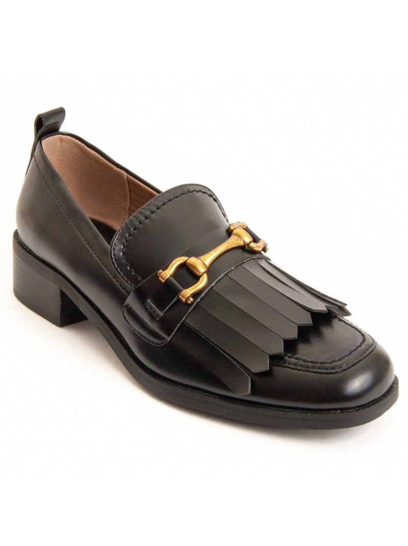 Mocassin à Talon Matériel Synthétique Montevita Noir - Kiabi
