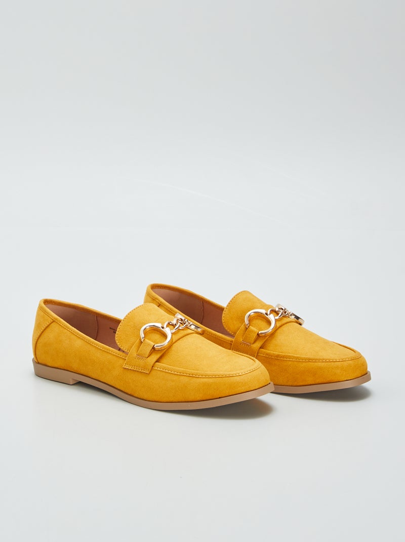 Mocassin avec boucles dorées Jaune - Kiabi