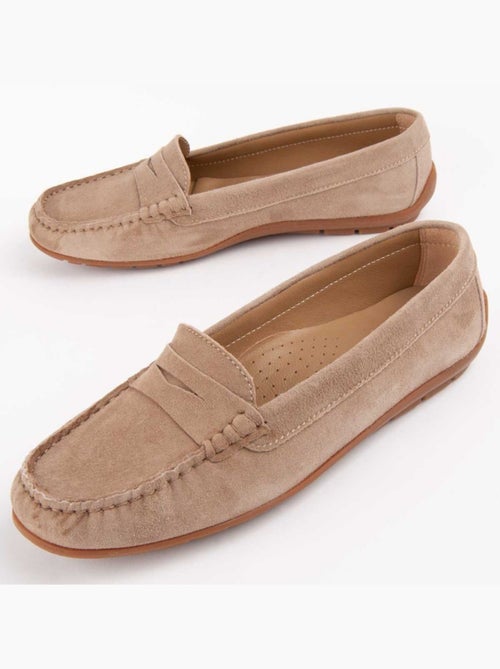 Mocassin Cuir Naturel Purapiel - Kiabi Mocassin Cuir Naturel Purapiel - Kiabi