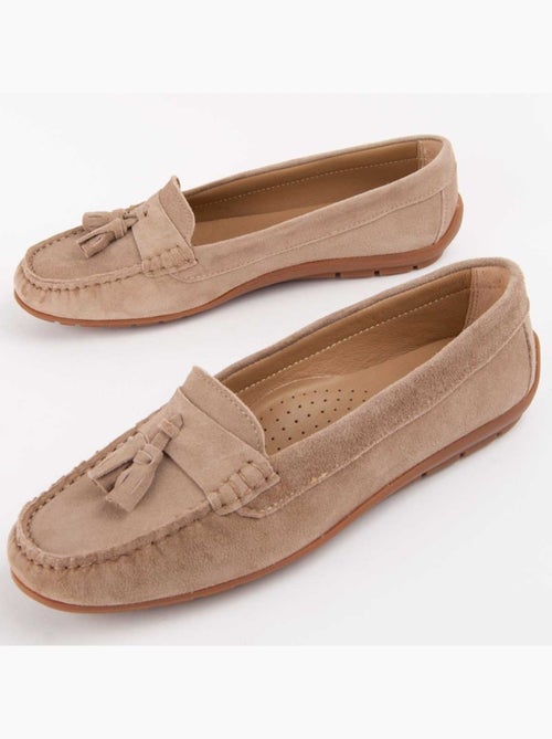 Mocassin Cuir Naturel Purapiel - Kiabi Mocassin Cuir Naturel Purapiel - Kiabi