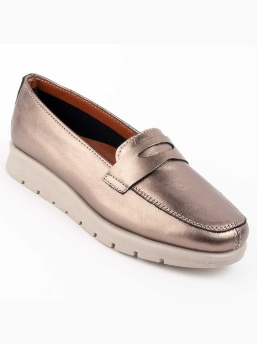 Mocassin Cuir Naturel Purapiel - Kiabi Mocassin Cuir Naturel Purapiel - Kiabi