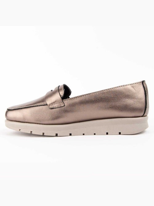 Mocassin Cuir Naturel Purapiel - Kiabi Mocassin Cuir Naturel Purapiel - Kiabi