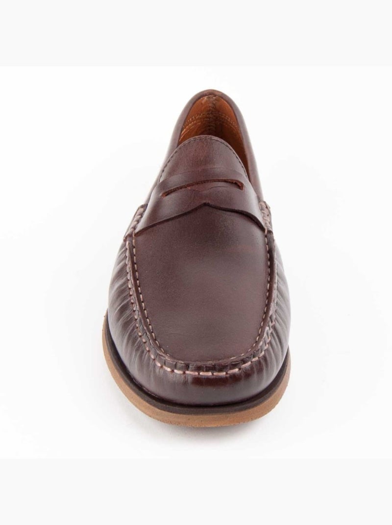 Mocassin Cuir Naturel Purapiel Marron - Kiabi