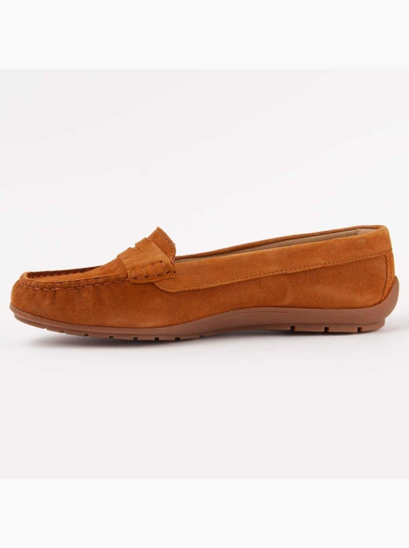 Mocassin Cuir Naturel Purapiel Marron - Kiabi