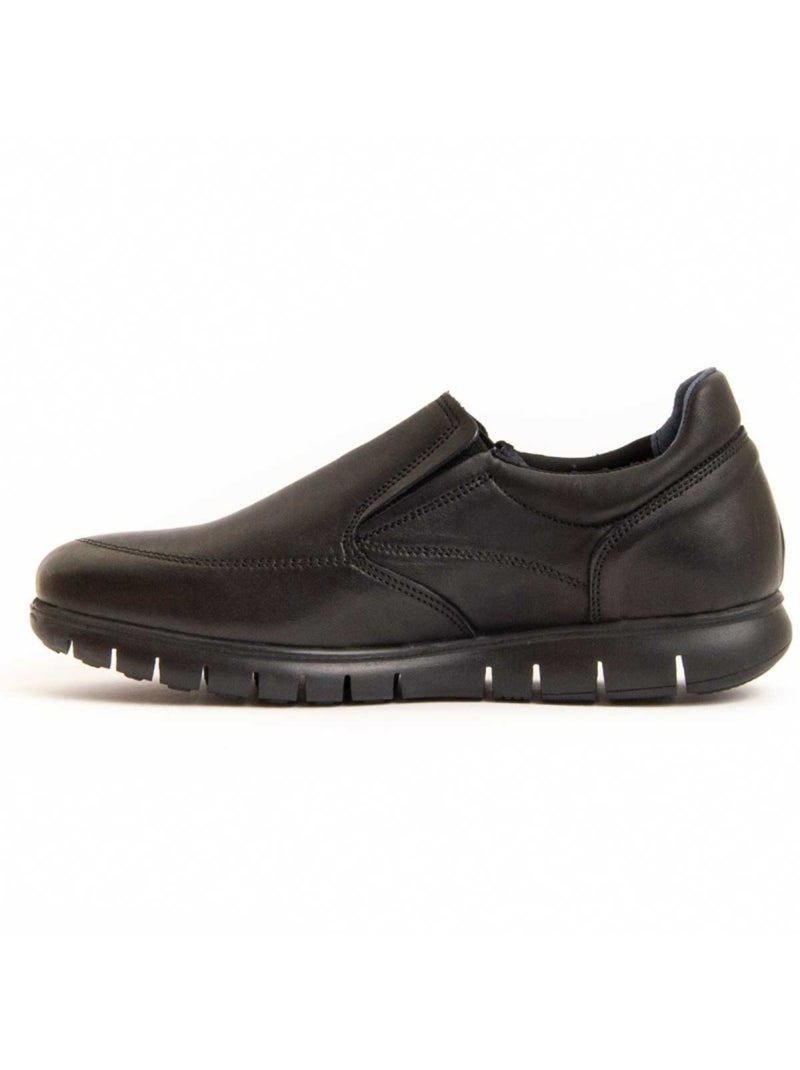 Mocassin Cuir Naturel Purapiel Noir - Kiabi
