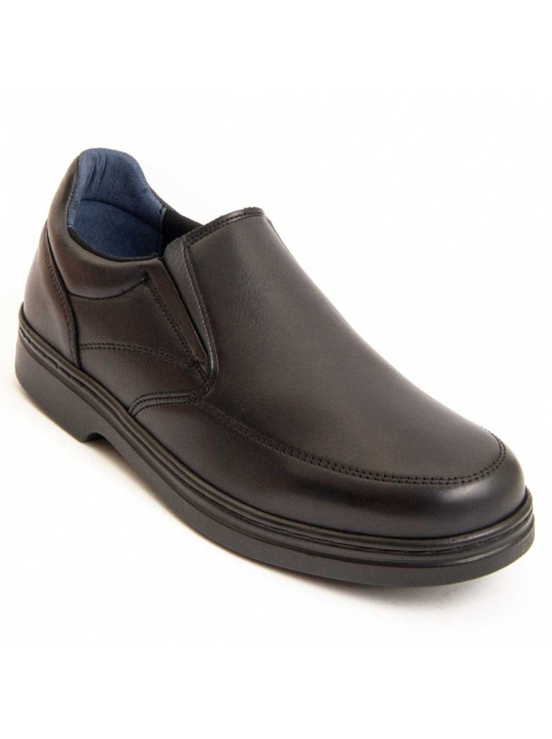 Mocassin Cuir Naturel Purapiel Noir - Kiabi