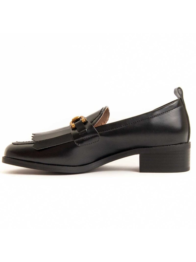 Mocassin Met Hak Synthetisch Materiaal Montevita Zwart - Kiabi