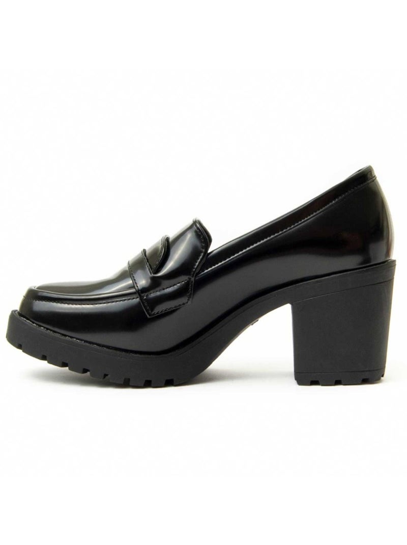 Mocassin Met Hak Synthetisch Materiaal Montevita Zwart - Kiabi