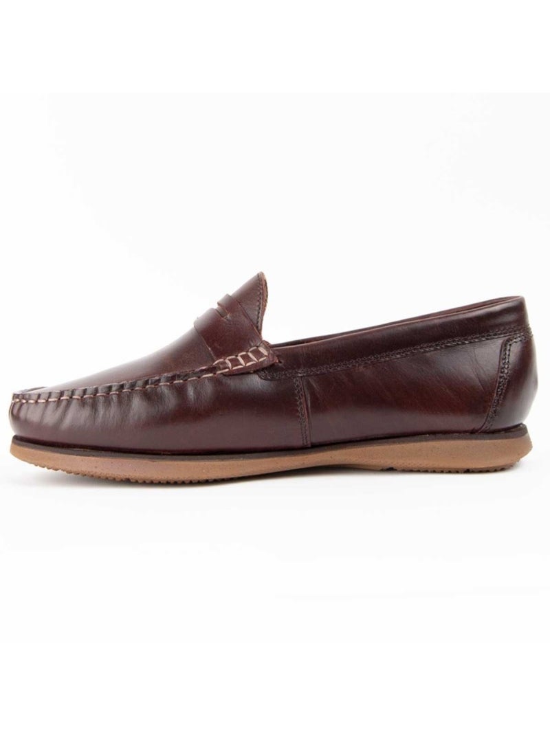 Mocassin Natuurlijk Leer Purapiel Bruin - Kiabi