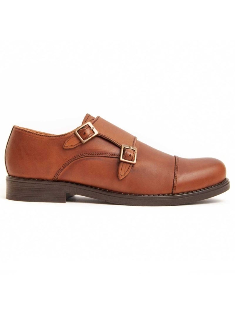 Mocassin Natuurlijk Leer Purapiel Bruin - Kiabi