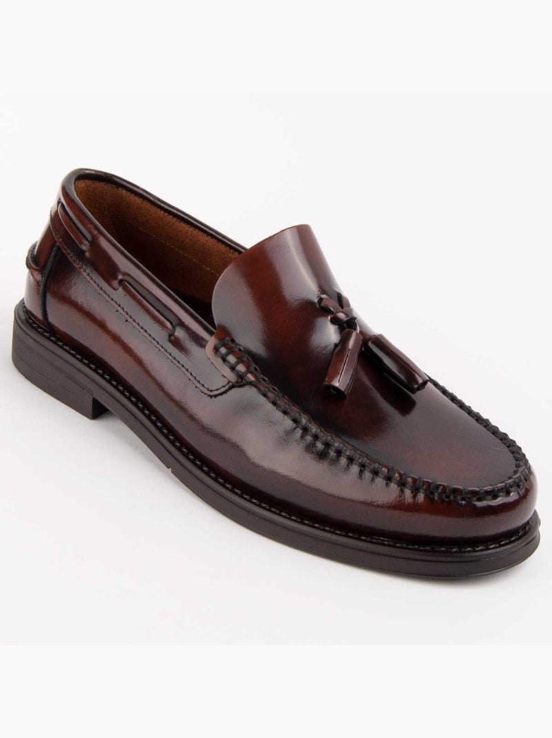 Mocassin Natuurlijk Leer Purapiel Bruin - Kiabi