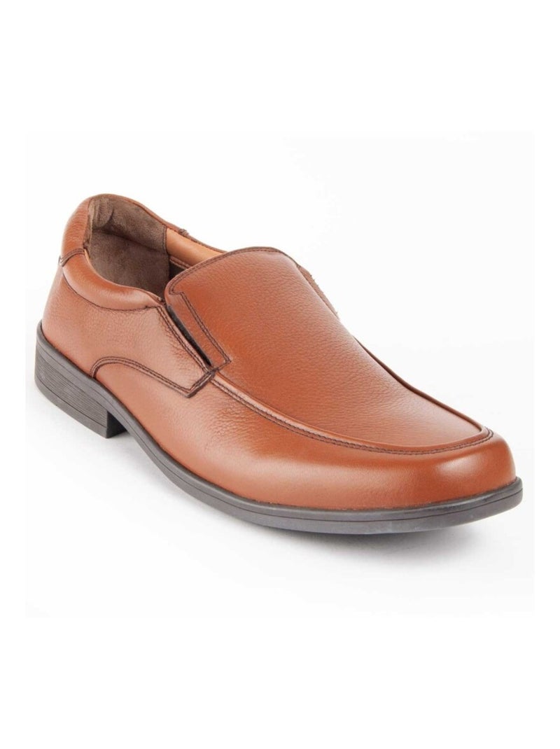 Mocassin Natuurlijk Leer Purapiel Bruin - Kiabi