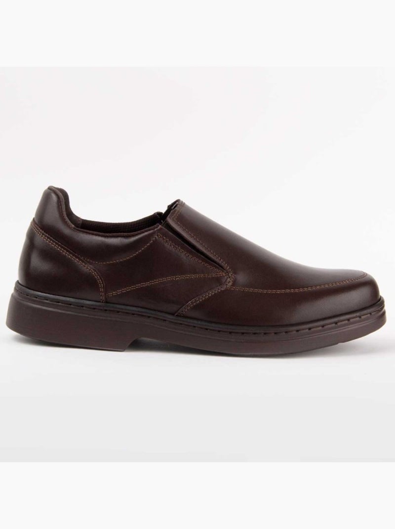Mocassin Natuurlijk Leer Purapiel Bruin - Kiabi