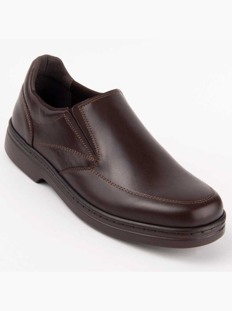 Mocassin Natuurlijk Leer Purapiel Bruin - Kiabi