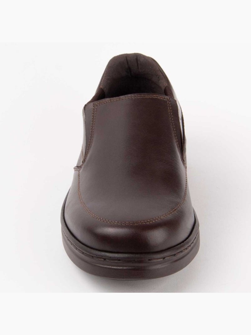 Mocassin Natuurlijk Leer Purapiel Bruin - Kiabi