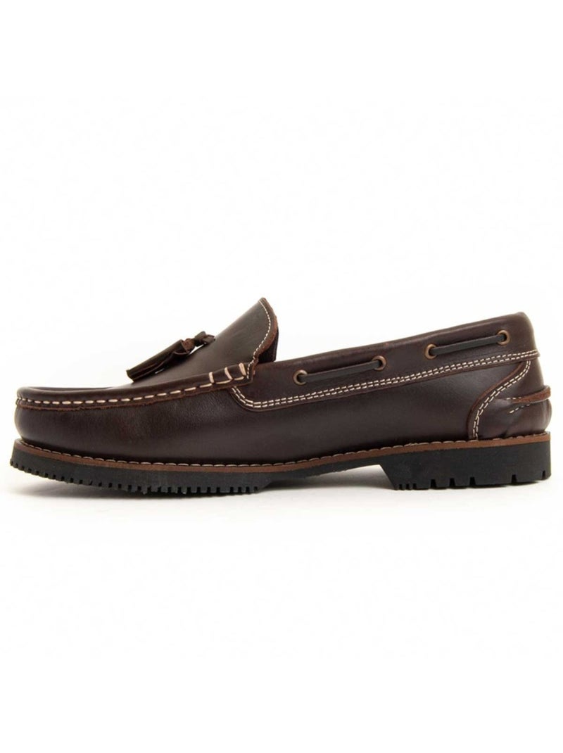 Mocassin Natuurlijk Leer Purapiel Bruin - Kiabi