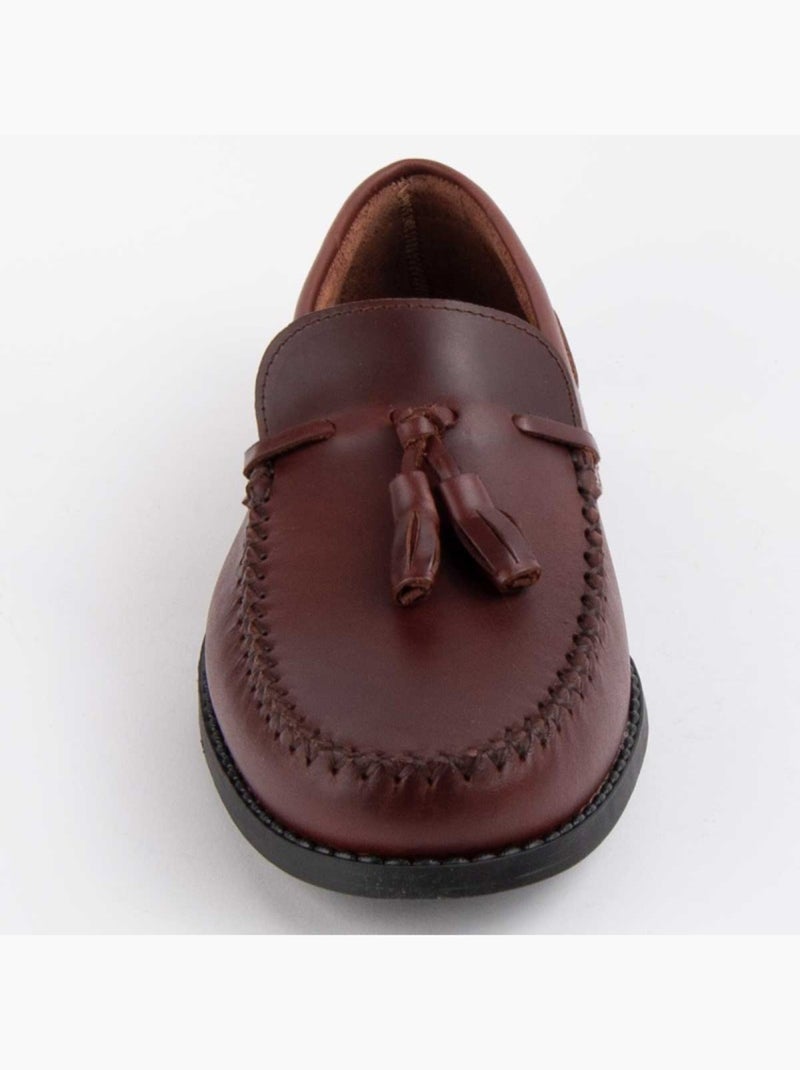 Mocassin Natuurlijk Leer Purapiel Bruin - Kiabi