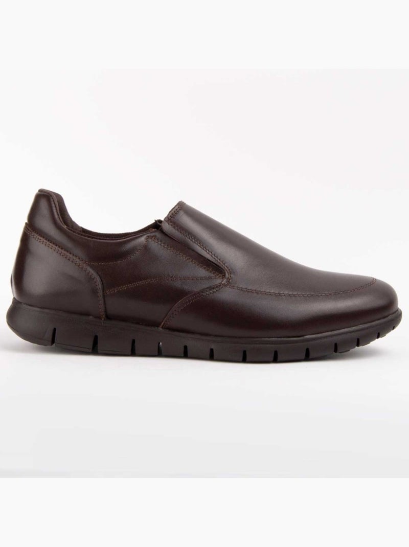 Mocassin Natuurlijk Leer Purapiel Bruin - Kiabi